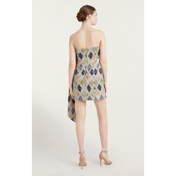 New CINQ À SEPT Luisa Silk Mini‎ Dress in Green size 8 - Picture 13 of 13